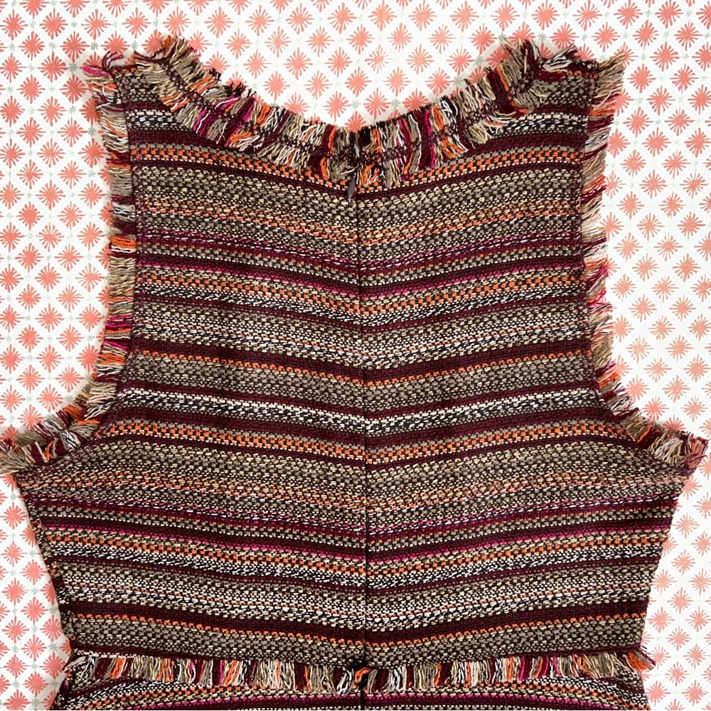 She & Sky retro brown tweed twill boho bohemian dress juniors size medium - Picture 8 of 16